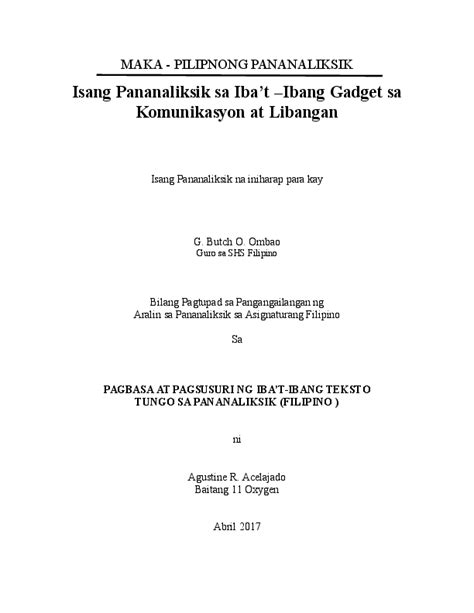 halimbawa ng haypotesis sa pananaliksik|Isang kwantitatibong pananaliksik ukol sa mga .